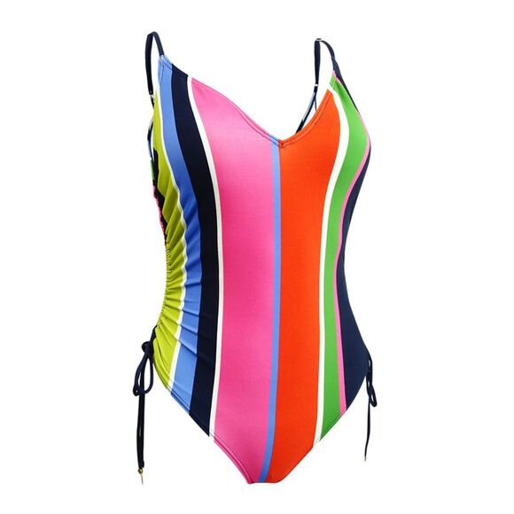 Kate Spade New York Women's Drawstring-Side One-Piece Swimsuit (S, Multi) - Picture 1 of 3